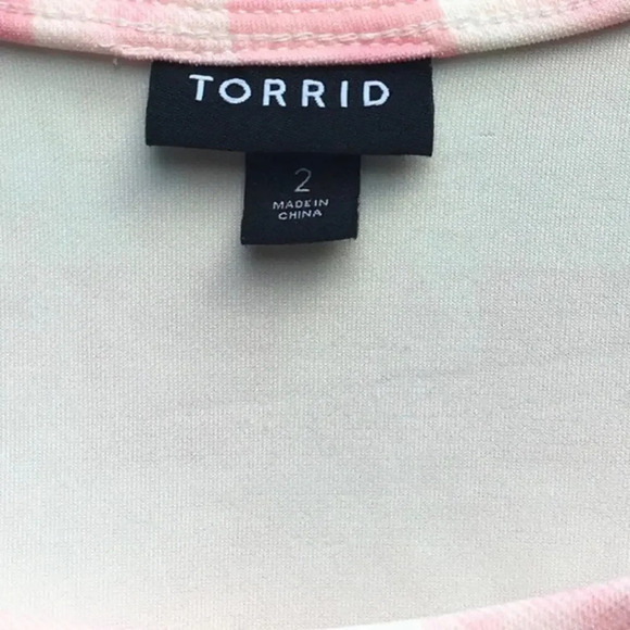 Torrid Women’s Plus Size 2X Pink Plaid Cropped Tank Top - Picture 5 of 6